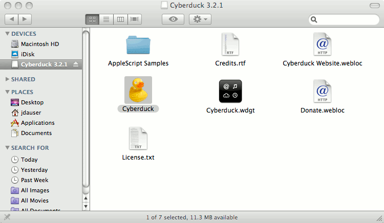 Cyberduck install image.